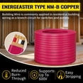 thumbnail image 3 of Energeaster 10/3 NM-B Pink Cu Electrical Wire, 50 ft Length 600V with Ground, UL Listed, Heavy-Duty PVC Insulated Cable for Residential Indoor Wiring, 3 of 8