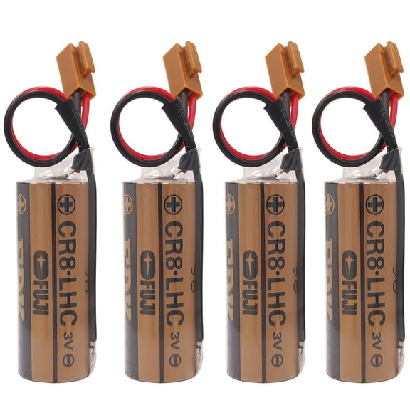 4Pc 3V 3000mAh Lithium Battery Replaces Fuji FDK CR8.LHC 17430, Toto CR8-LHC TH559EDV410R, TOTO THP3053 Back Up Batteries for Eco EFVS, Toto Flush Valves and Faucets