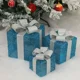 thumbnail image 3 of Caja de regalo de hierro forjado de 3 piezas con luces, adornos navideños para interiores y exteriores, decoración de patio, césped, 2024, 3 of 5