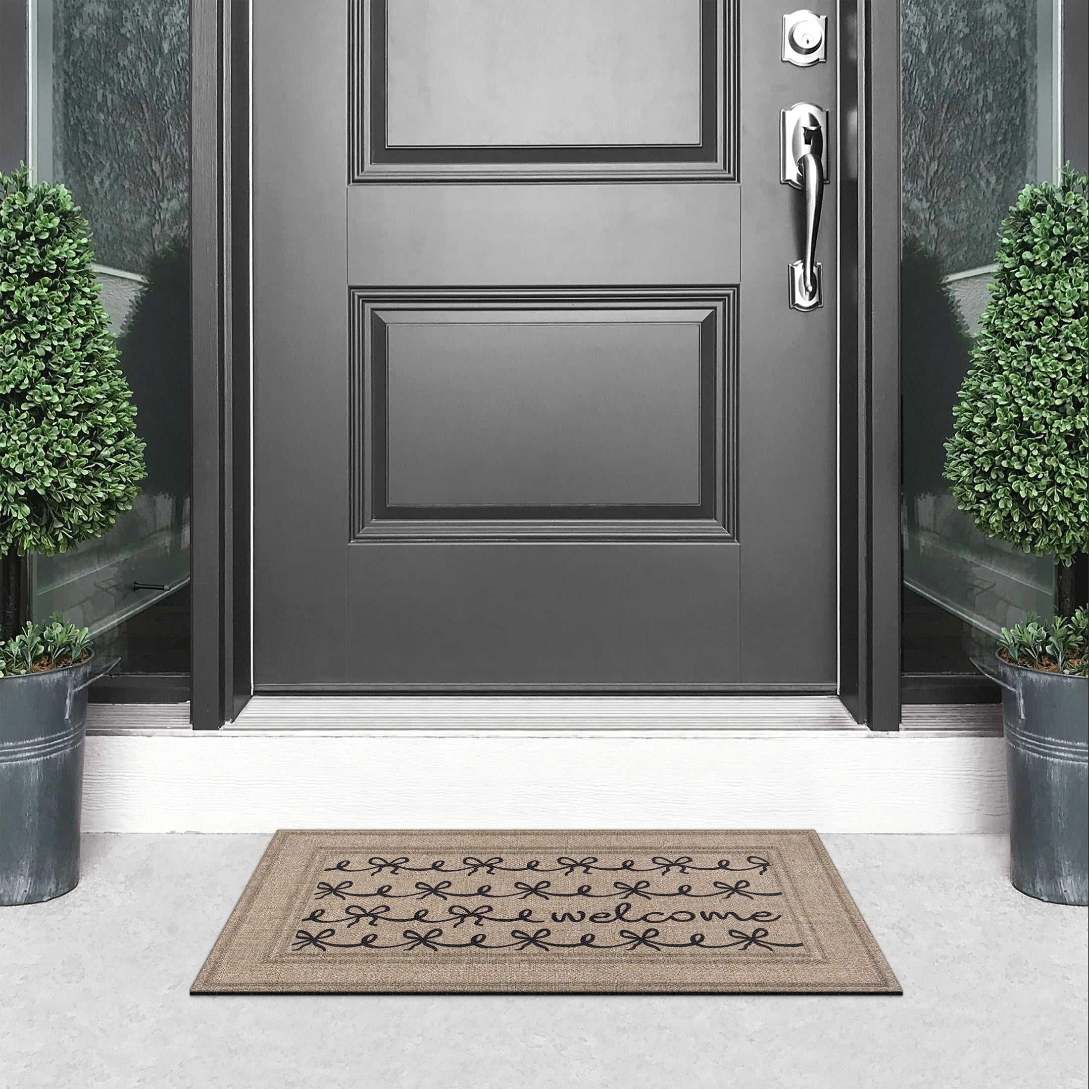 Welcome Bows, Apache Mills Sisal 18x30 Indoor Outdoor Entrance Doormat