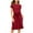 Red, variant on IROINNID Dress for Women 2023 Formal Evening Night Dress Printed Short Sleeve Crew Neck Lace-up Dress Fit&Flare Dress,Olive Green