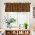 thumbnail image 5 of 3 Piece Kitchen Curtains and Valances Set Brown Coffee Cafe Curtains 36 Inch Length Farmhouses Vintage Cup Plants Text Art Valance & Tier Curtain for Living Room Bedroom Window 54"x18"+27"x36"*2, 5 of 6