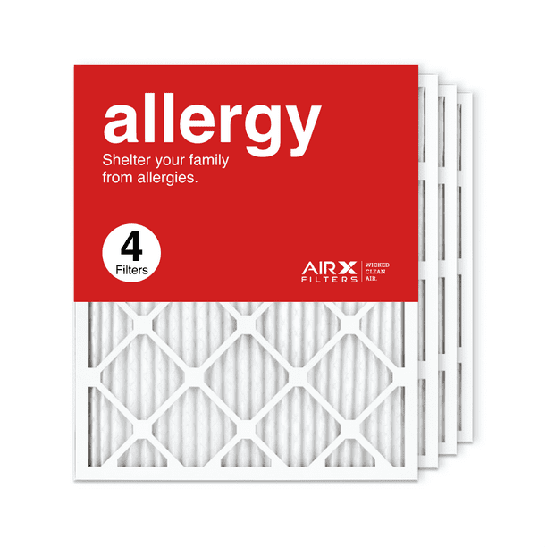 AIRx Filters 20x25x1 Air Filter MERV 11 Pleated HVAC AC Furnace Air Filter, Allergy 4Pack, Made