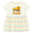 thumbnail image 3 of Inktastic 1st Birthday Construction Truck Cement Mixer Girls Baby Dress, 3 of 5