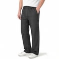 thumbnail image 2 of Hinvhai Mens Elastic Waist Faux Denim Pants Relaxed Fit Men's Jeans with Elastic Waist with Zipper and Button Gray, 2 of 6