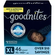 Goodnites Nighttime Bedwetting Underwear for Boys, XL (95 - 140+ lb.), 46 Count