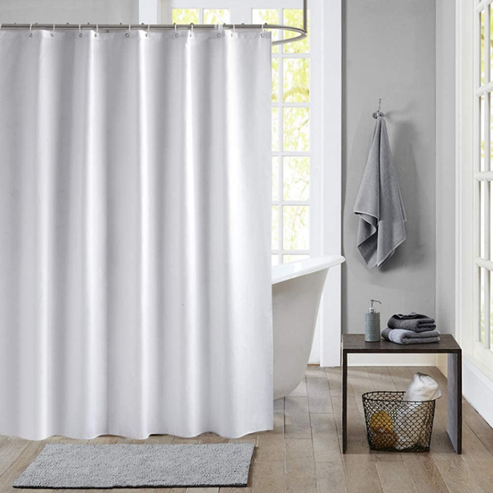Shower Curtain White Peva Waterproof/Mildew Resistant Bathroom Shower Curtains 
