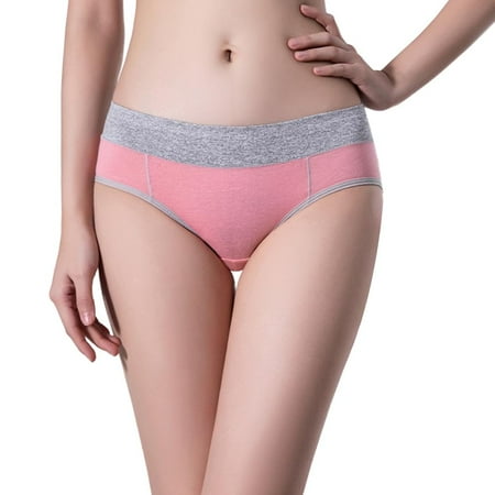 

Womens Underwear Cotton High Waist Underwear for Women Full Coverage Soft Comfortable Breathable Briefs Panty Pink XL