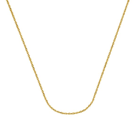 14k Yellow Gold 1.8mm Square Wire Double Rope Chain Necklace Lobster Claw Closure - 16 Inch