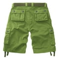 thumbnail image 4 of Women's Casual Cargo Shorts Multi-Pockets Twill Bermuda Summer Shorts(No Belts),Armygreen 18, 4 of 6