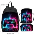 thumbnail image 3 of Ediodpoh Gaming Backpack Set Of 3 Printed Controller Sling Bag And Pencil Lightweight Casual Backpack For School Travel And Parties A, 3 of 7