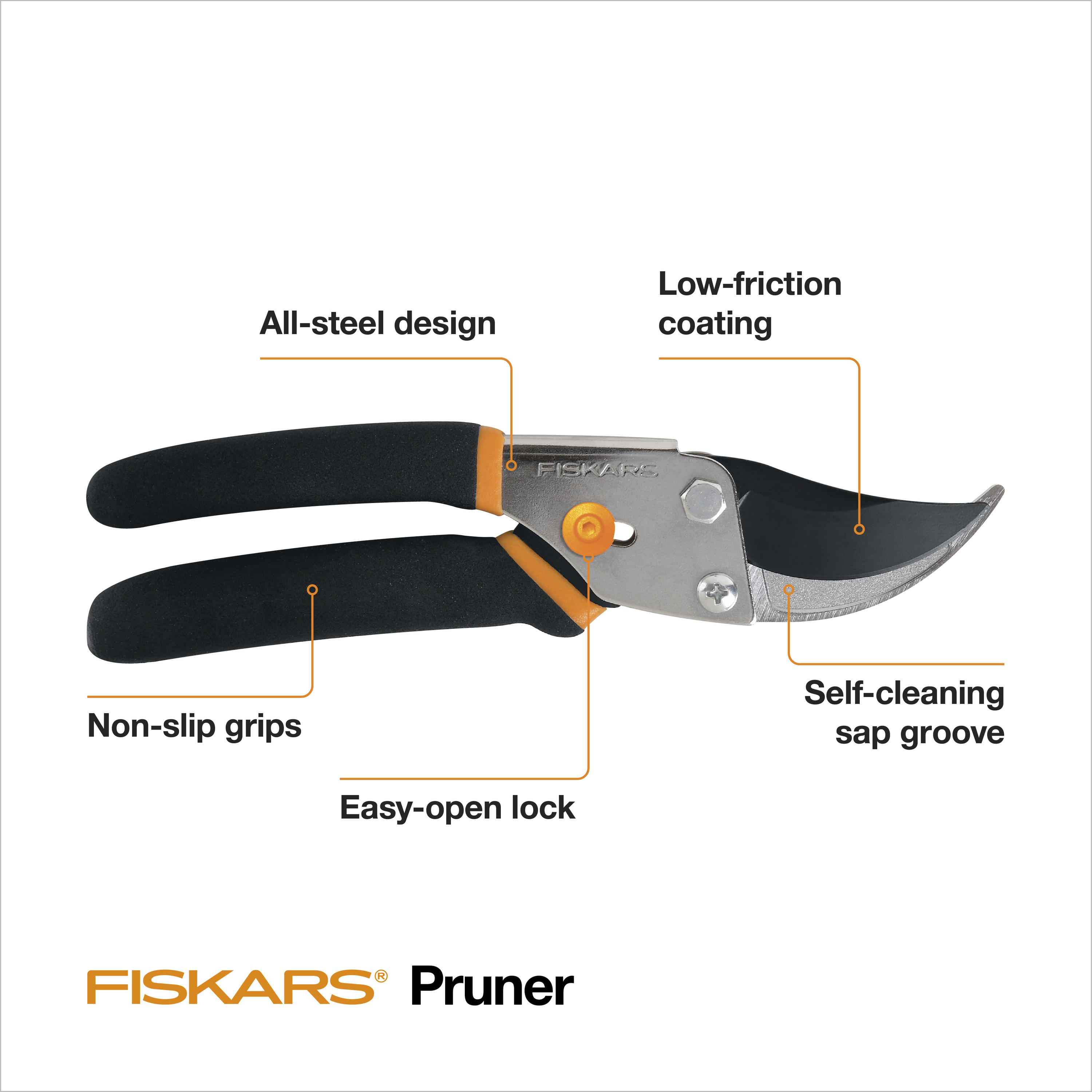 Fiskars Traditional Bypass Pruner with Non-Stick Steel Blades photo 3