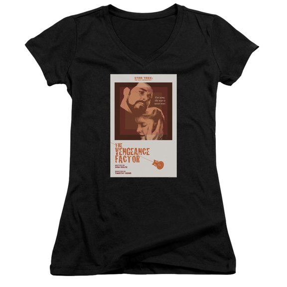 Star Trek Tng Season 3 Episode 9 Junior Women's V-Neck T-Shirt Black
