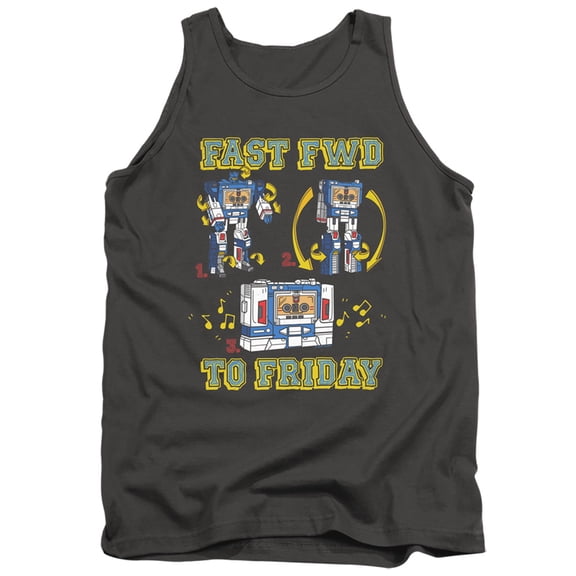 Transformers Forward Friday Adult Tank Top Charcoal