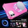 thumbnail image 2 of Dteck for iPhone 12 Case, iPhone 12 Pro Case Magnetic Compatible with MagSafe,Shockproof Military-Grade Protection,Air-Guard Corners,Anti-Yellowing Frosted Phone Cover 6.1",Rose, 2 of 6