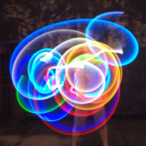 Led Lamp Light Nunchucks Nunchakus Glowing Stick Practice Performance Kung Fu CA