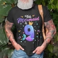 thumbnail image 3 of Girls 9Th Birthday This Mermaid Is 9 Years Old Costume TShirt, 3 of 6
