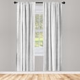 thumbnail image 4 of Ambesonne Grey and White Window Curtains, Birch Tree Woods, Each 28" W x 84" L, Grey Pale Grey White, 4 of 4