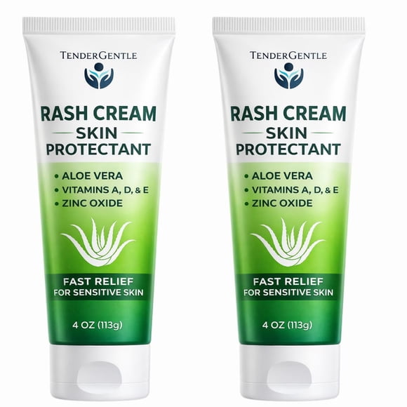 Crema protectora para la piel TenderGentle con zinc, 120 ml, paquete de 2