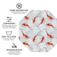 thumbnail image 3 of Naloa Koi Fish Corals,Spring Summer Leather Coasters for Drinks, Durable Drink Coasters 4 Set for Tabletop Protection, Luxurious Home Décor and Housewarming Gift ( {designName})Octagon, 3 of 6