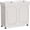 White, variant on Double Kitchen Trash Can Cabinet, 2 × 13 Gallon Dog Proof Wood Garbage Can with Flip Out Lid, Farmhouse Hidden Trash Recycling Bin with Wheels for Indoor, 29.5" L × 12.6" W × 27.5" H, White