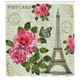 thumbnail image 3 of Ambesonne Colorful Shower Curtain, Shabby Plant Roses Leaf, 69"Wx75"L, Multicolor, 3 of 3