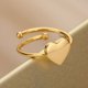 thumbnail image 1 of Anillo de cristal ajustable para mujer, joyería elegante con piedras preciosas, anillo de amor, decoración de fiesta, adorno (oro, talla única) JM, 1 of 5