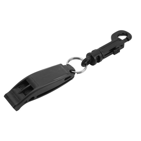 DeWin Sifflets d'urgence Sifflet de sécurité à décibel élevé avec Crochet pour Kayak en Plein air, Bateau, Camping, randonnée(Le Noir)