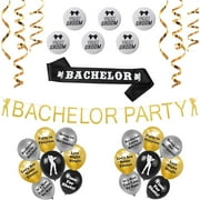 Brosash Bachelor Party Decorations for Bachelor Sash, Banner, Party Balloons, Team Groom Button Pins
