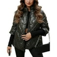 thumbnail image 1 of Chaquetas Acolchadas con Capucha para Mujer, de Larga, Cálidas y Acolchadas. Negro XXXL, 1 of 5