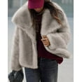 thumbnail image 4 of PRETTYGARDEN Womens Winter Coats Trendy Long Sleeve Furry Faux Fur Jackets Button Lapel Warm Fall Outwear with Pockets, 4 of 9