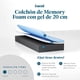 thumbnail image 2 of Lucid - Colchón Individual de Memory Foam con Gel y Bambú - 20 cm - Colchón Firme - Funda Lavable y Transpirable - Compatible con Bases Ajustables, 2 of 6