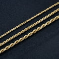 thumbnail image 5 of Rope Chain 18k Gold Plated 925 Sterling Silver Rope Chain 1.5MM, 2MM, 3MM Diamond Cut Braided Rope Chain Necklace for Men Women 18, 20, 22, 24, 26 Inches, 5 of 7