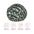 thumbnail image 5 of KLL UAE Travel1 1 Pattern Shower Cap & Bath Cap for Women,Reversible Oversized Waterproof Shower Caps for all Hair Lengths,Elastic Reusable Bathing Hair Cap, 5 of 6