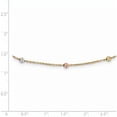 thumbnail image 2 of 14K Tri-Color Polished & D/C Beaded Necklace Made In Italy sf2270-18, 2 of 5