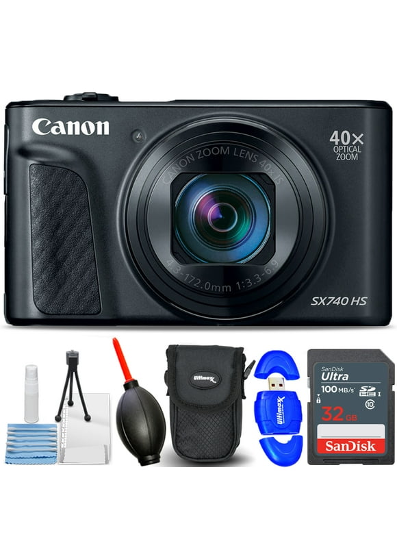 Canon PowerShot SX740 HS Digital Camera (Black) 2955C001 - 7PC Accessory Bundle