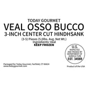 Today Gourmet Veal Osso Bucco 3-Inch Center Cut Hindshank - 3-5 Pieces (5lbs. Avg. Net Wt.)