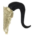 thumbnail image 6 of Tribal Floral Vines Tooled Filigree Corsican Ram Cow Skull Wall Decor Plaque 11", 6 of 9