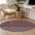thumbnail image 4 of Boho Red Brown Flower Round Area Rug 3Ft Washable Small Circle Rugs for Kitchen Entryway, Abstract Bohemia Pesley Floral Non-Slip Carpet Floor Mats Indoor Outdoor Carpet Runner Aesthetic Home Decor, 4 of 8