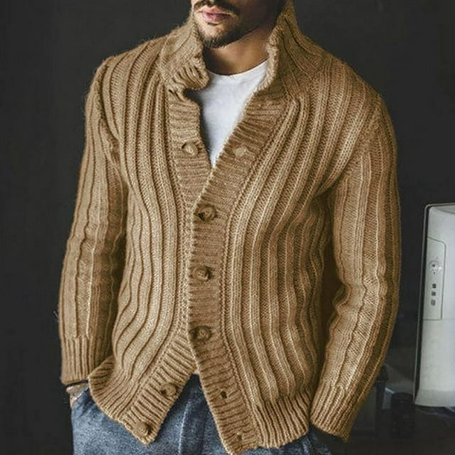 EGNMCR Vestes pour Hommes Mode Homme Automne Hiver Chandail Ample Surdimensionné Veste