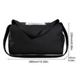 thumbnail image 3 of Bolsa De Gimnasio Bolso bandolera unisex de gran capacidad, impermeable, simple, para exteriores (negro), 3 of 9