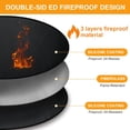 thumbnail image 2 of Tapis de Foyer pour Poêle solo, Tapis de grill Rond pour Grillades Extérieures, Tapis de grill Ignifuge et Imperméable pour Accessoires de Poêle solo, Tapis de grill pour Terrasse de grill Extérieur, 91CM, 2 of 5