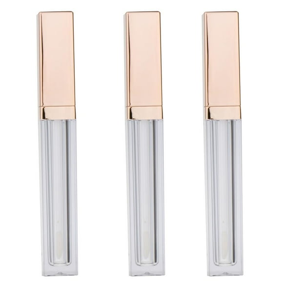 Tubo de Brillo Labial Vacío Zulema 4 ml 3 Piezas Cobre Oro
