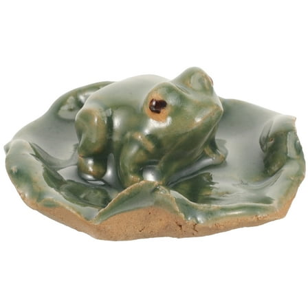 LIFKOME Frog Statue for Garden Ceramic Ornaments