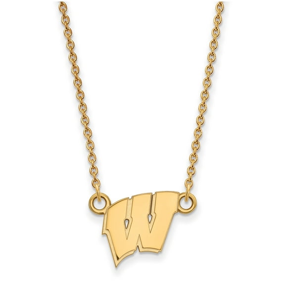 Women's Wisconsin Badgers Gold Plated Pendant Necklace