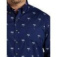 thumbnail image 3 of Easy-Care Palm-Print Sport Shirt Navy 2XL, 3 of 5
