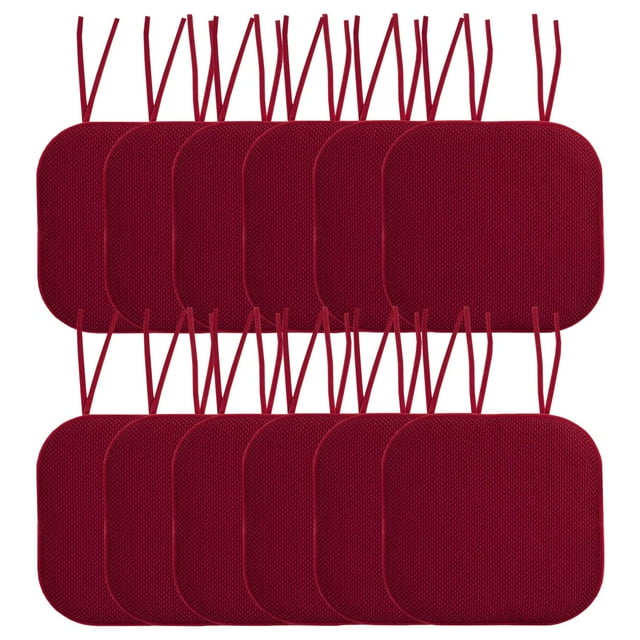 Cojín para silla Sweet Home Collection, espuma viscoelástica, paquete de 12
