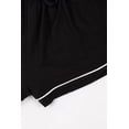 thumbnail image 3 of Forever 21 Piped-Trim Top & Shorts Pajama Set, Color-Black/Ivory, Size-Xs, 3 of 8
