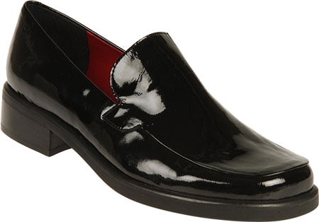 franco sarto black patent loafers