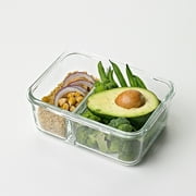 Open Box Glasslock Duo 5 Pc Clear Glass Divided Food Storage Containers